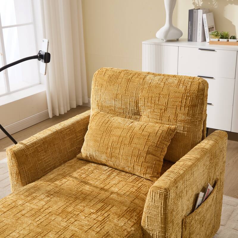 Multifunctional Recliner Sofa - Storage Backrest, Phone Holder, Chenille Leisure Chair - Living Room, Bedroom