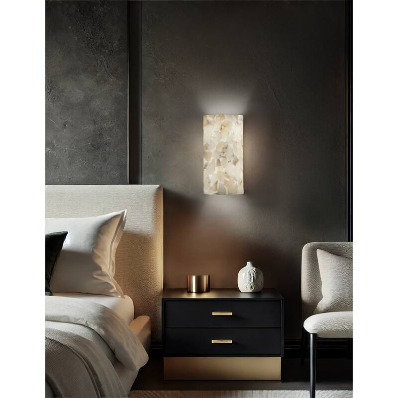 Justice Design Alabaster Rocks 2-light ADA Large (No Metal) Wall Sconce