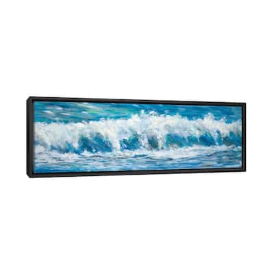 iCanvas "Big Ocean Waves" by Julie Derice Framed Canvas Print