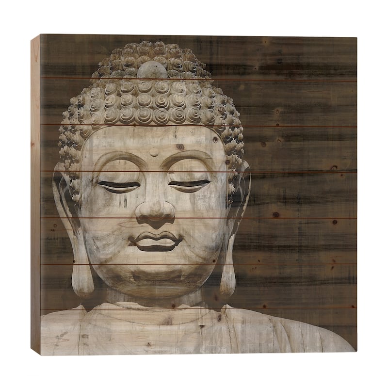 Meditative II Print On Wood by Tom Bray - Multi-Color - 26x26x1.5