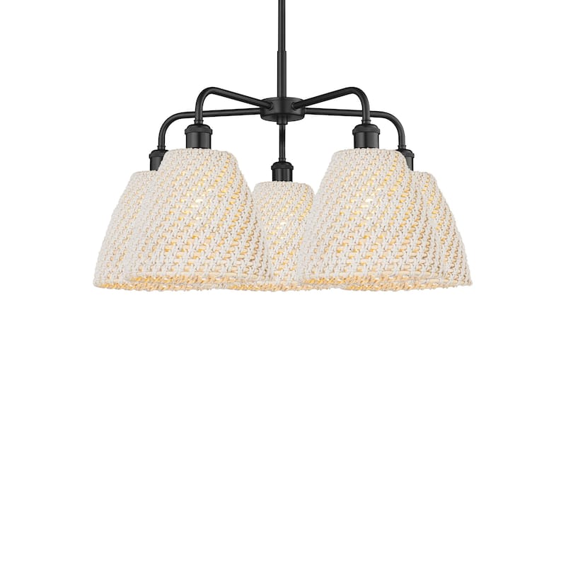 Innovations Lighting 516-5CR-17-28 Bristol Natural Chandelier Bristol - Matte Black / Natural