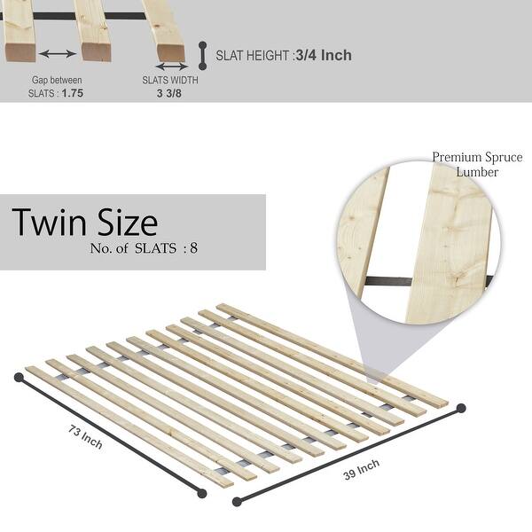 Shop Onetan 0 75 Inch Heavy Duty Vertical Wooden Mattress Support Bed Slats Bunkie Board Overstock 30871348