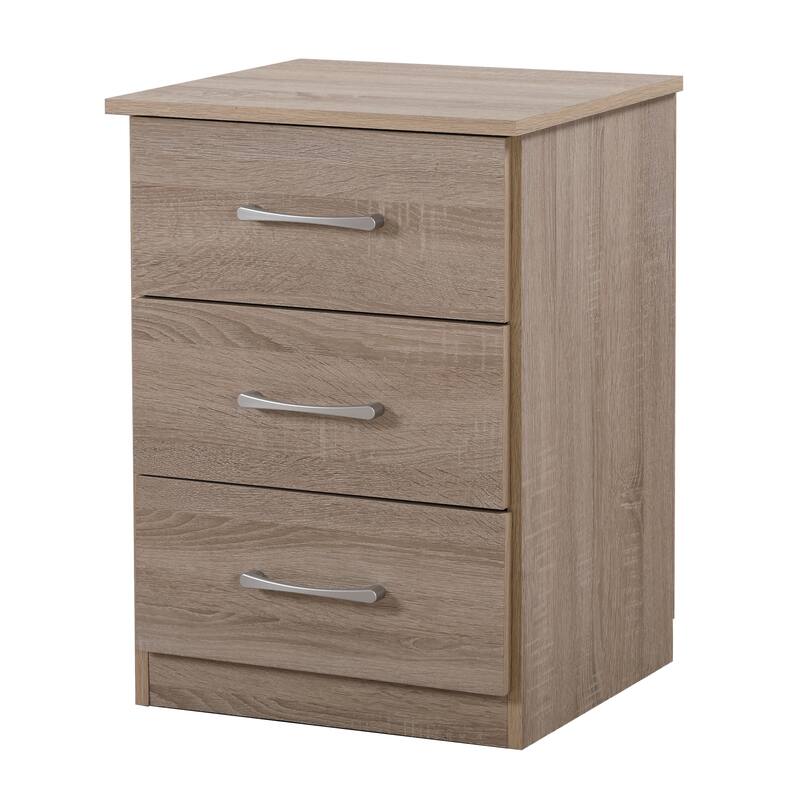 Contemporary Sandle Wood Nightstand with Spacious Top