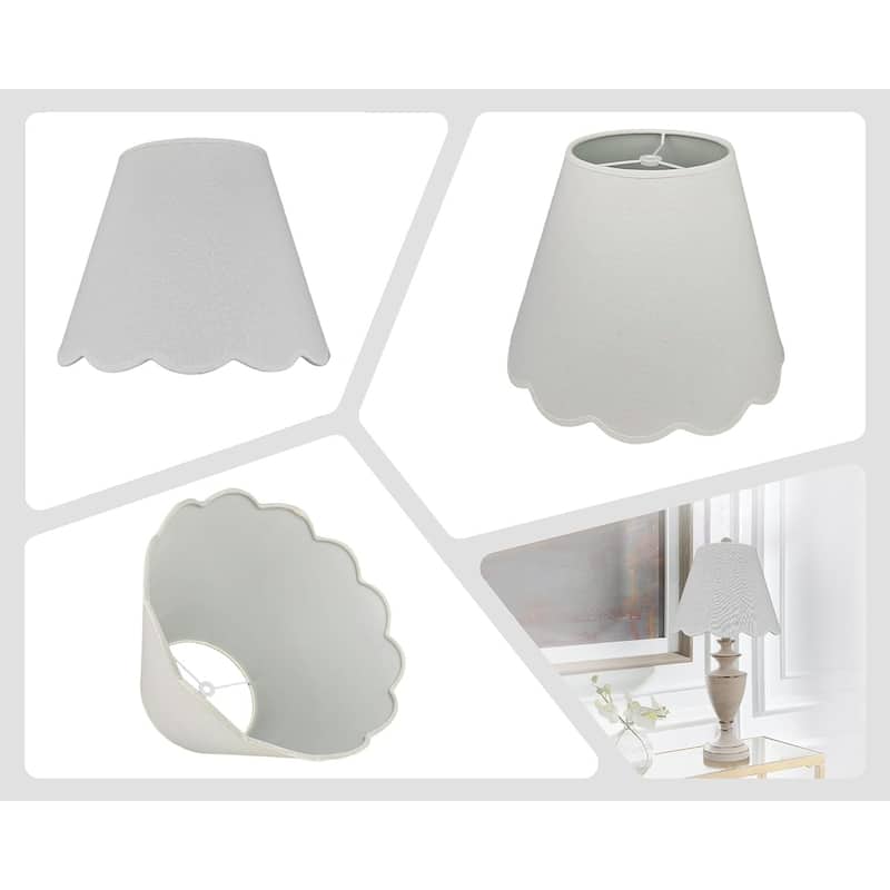 Royal Designs Scallop Empire Lamp Shade Set of 2 - 7 x 13 x 10