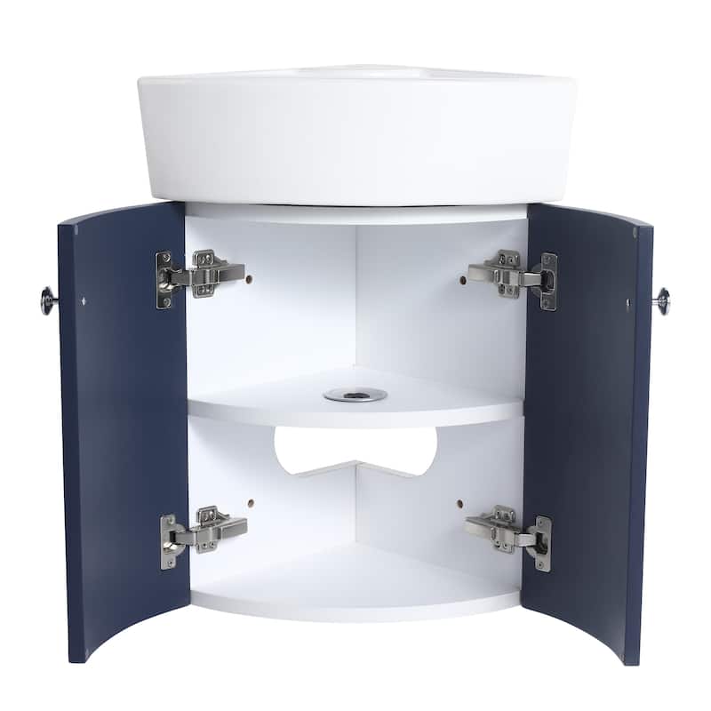 Corner Bathroom Vanity Sink Combo for Small Space