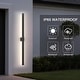 preview thumbnail 57 of 94, Aluminum LED Outdoor Wall Sconce Black Exterior Wall Light (1 / 2Pack)