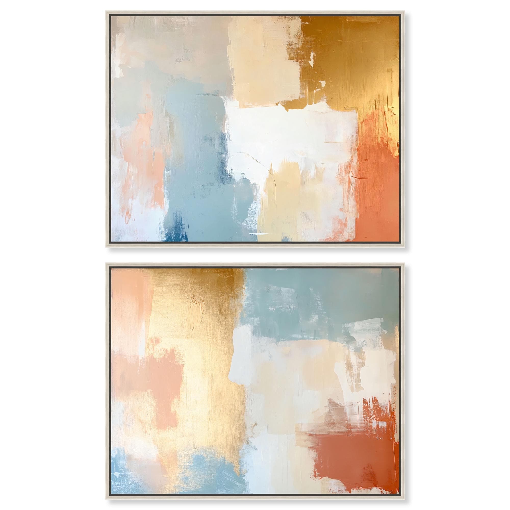 Gilded Urban Luxe Boho Wall Decor Set of 2 Canvas Print by Art Remedy