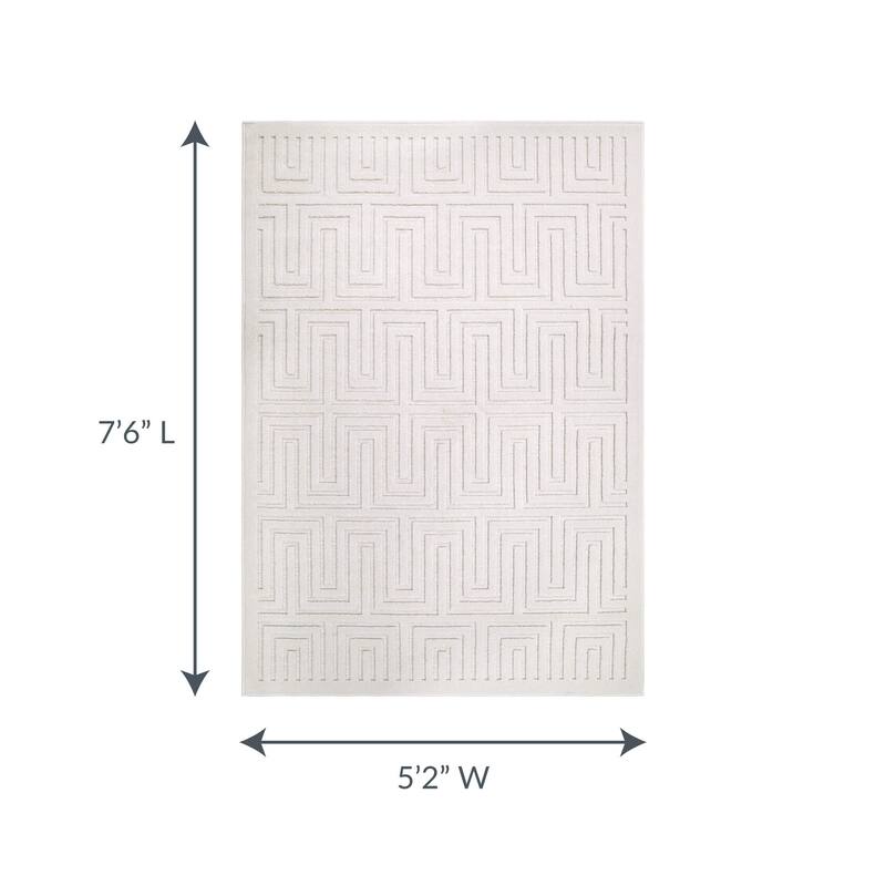 Island Retreat Dovetail Indoor/Outdoor Area Rug - 5 ft. 2 in. x 7 ft. 6 in.