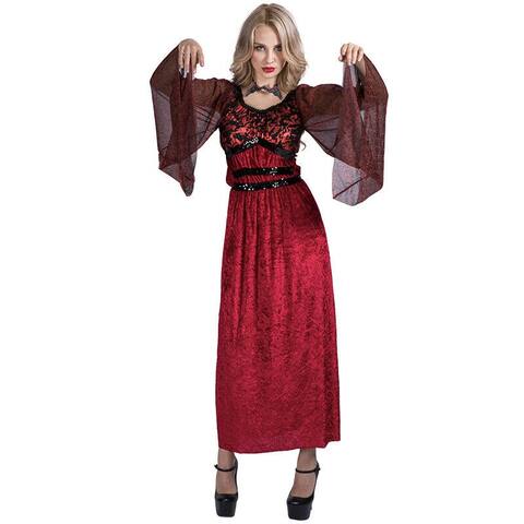 Eraspooky Adult Women's Vampire Costume Ladies Fancy Dress Cosplay Halloween Party Outfit