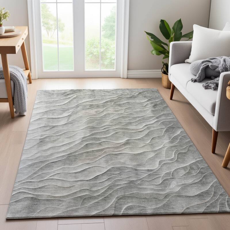 Premium Washable Super Soft Modern Waves Mayfield Rug