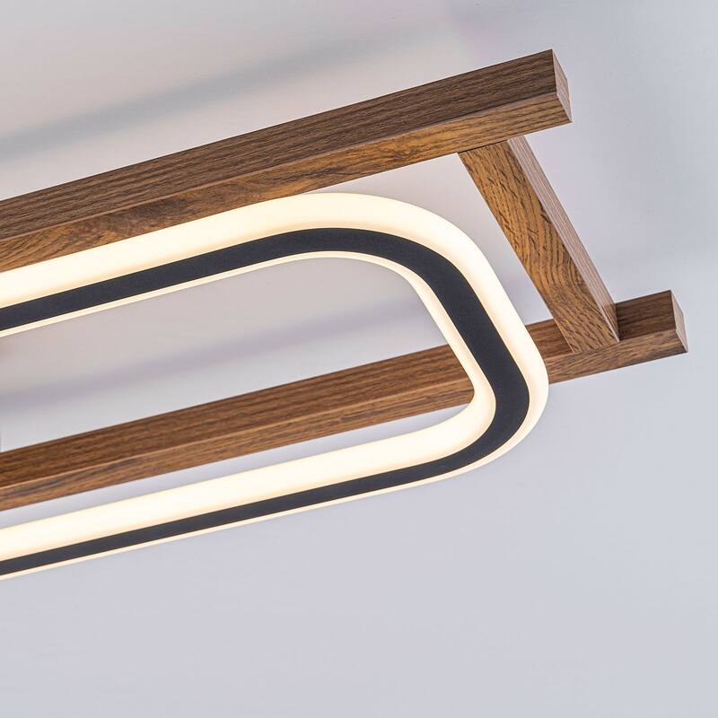Modern Farmhouse Rectangle LED Semi Flush Mount