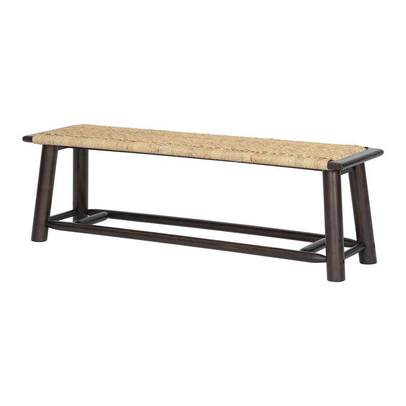 3-Seater Rattan Bench - Moisture-Resistant Hardwood Frame