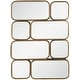 preview thumbnail 1 of 2, Uttermost Canute 32" x 24" Modern Iron Framed Multi-Panel Gold Wall Gold