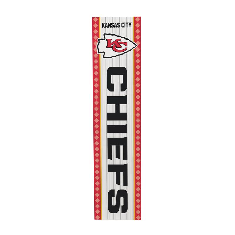 47" Double Sided Seasonal Porch Leaner, Kansas City Chiefs - 47" x 11.25"