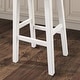 preview thumbnail 6 of 16, Furniture of America Barne Farmhouse Solid Wood Hefty Saddle Seat Dining Bar Stools (Set of 2)