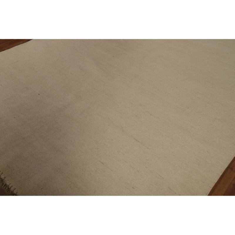 Solid Modern Gabbeh Oriental Rug Handmade Living Room Wool Carpet - 6'10" x 9'7"