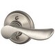 preview thumbnail 7 of 5, Schlage Champagne Right Handed Non-Turning One-Sided Dummy Door Lever Satin Nickel
