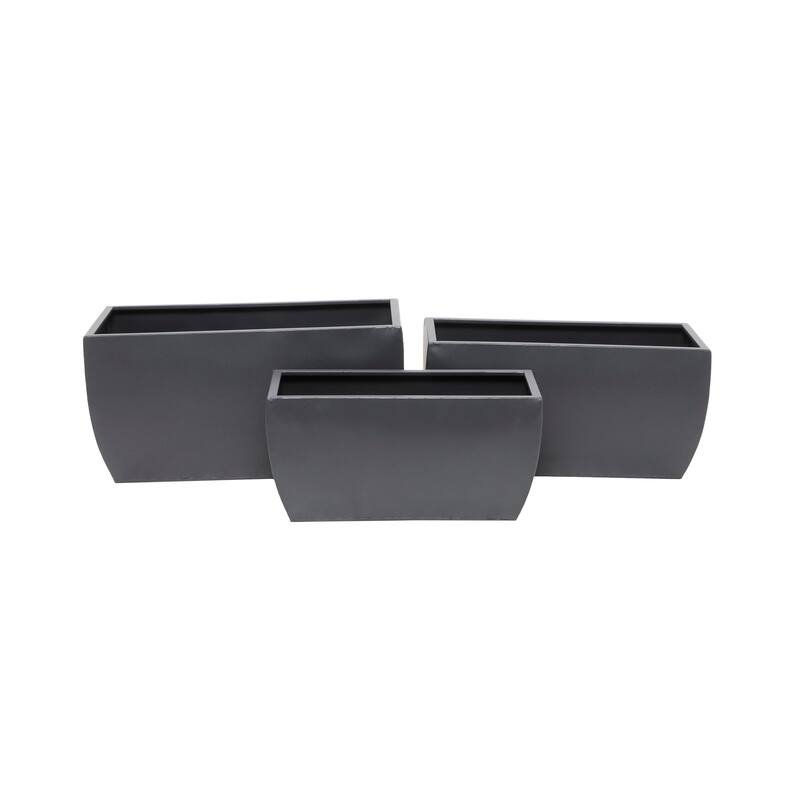 Metal Modern Planter (Set of 3) - S/3 20", 18", 16"W