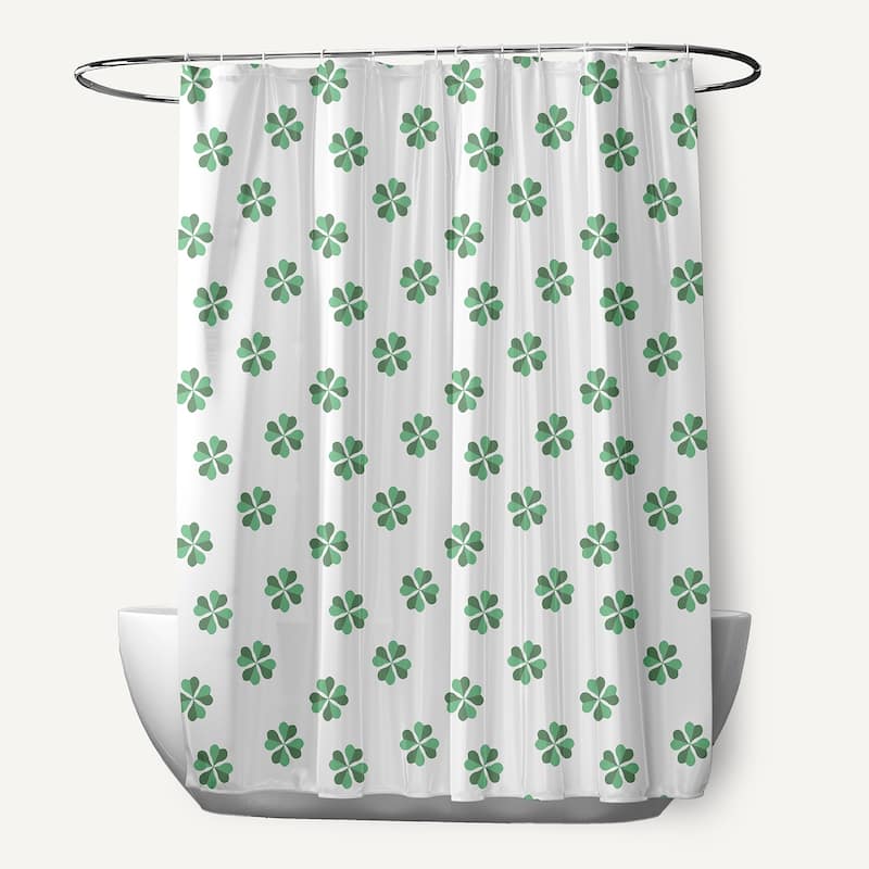 Lucky Patch Shower Curtain - Laurel Tree Green