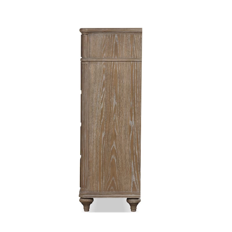 Furniture of America Aveline Modern 3-Piece Rustic Oak Chest and 2 Nightstand Bedroom Set