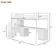 preview thumbnail 15 of 32, Twin Size Loft Bed Frame with Built-in Desk and Double Storage Drawers