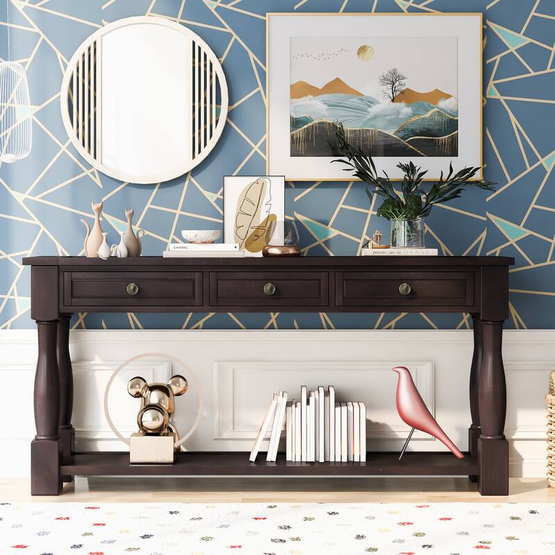 Console Table 64" Long Extra-thick Sofa Table