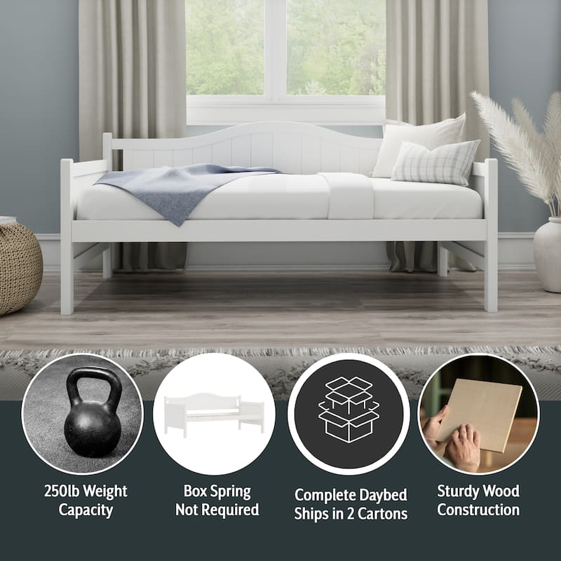 Hillsdale Furniture Staci Wood Twin Daybed, White