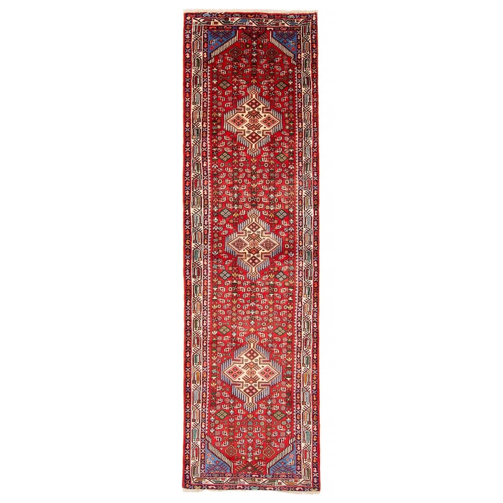 ECARPETGALLERY Hand-knotted Konya Anatolian Red Wool Rug - 2' 9" x 9' 8"