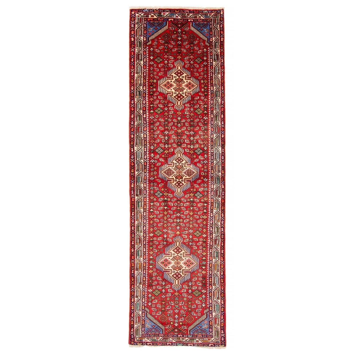 ECARPETGALLERY Hand-knotted Konya Anatolian Red Wool Rug - 2' 9" x 9' 8"