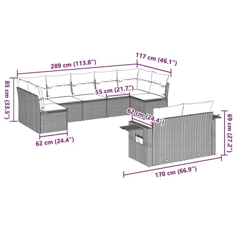 vidaXL Garden Sofa Set