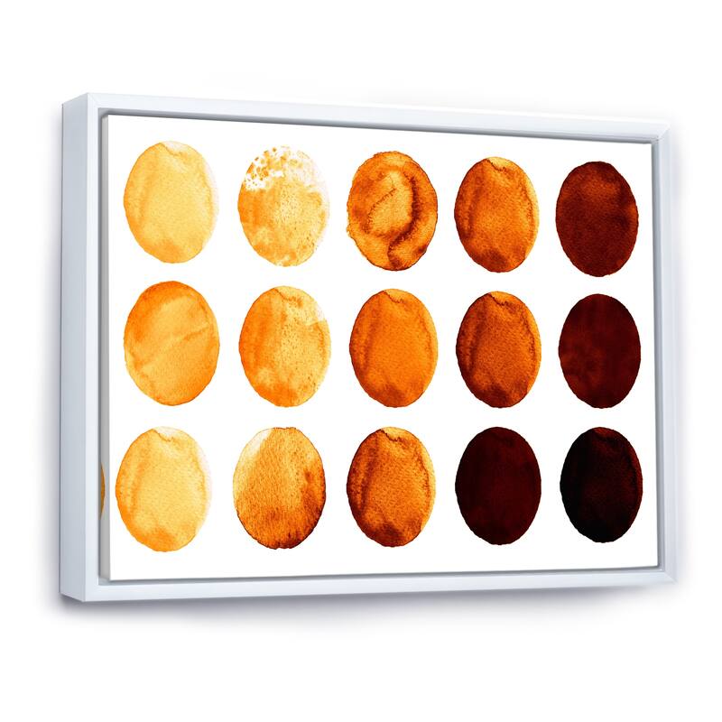 Designart "Nine Circles In Shades Of Orange And Brown III" Modern