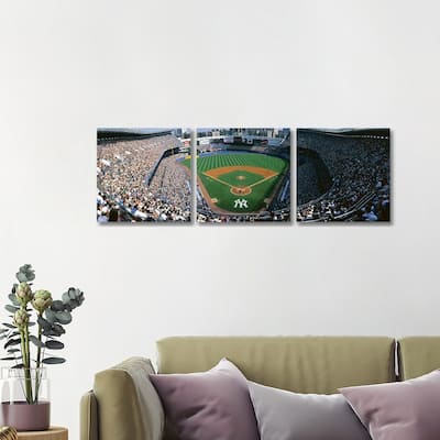 iCanvas "Yankee Stadium, Bronx, New York City, New York, USA" by Panoramic Images 3-Piece Canvas Wall Art Set