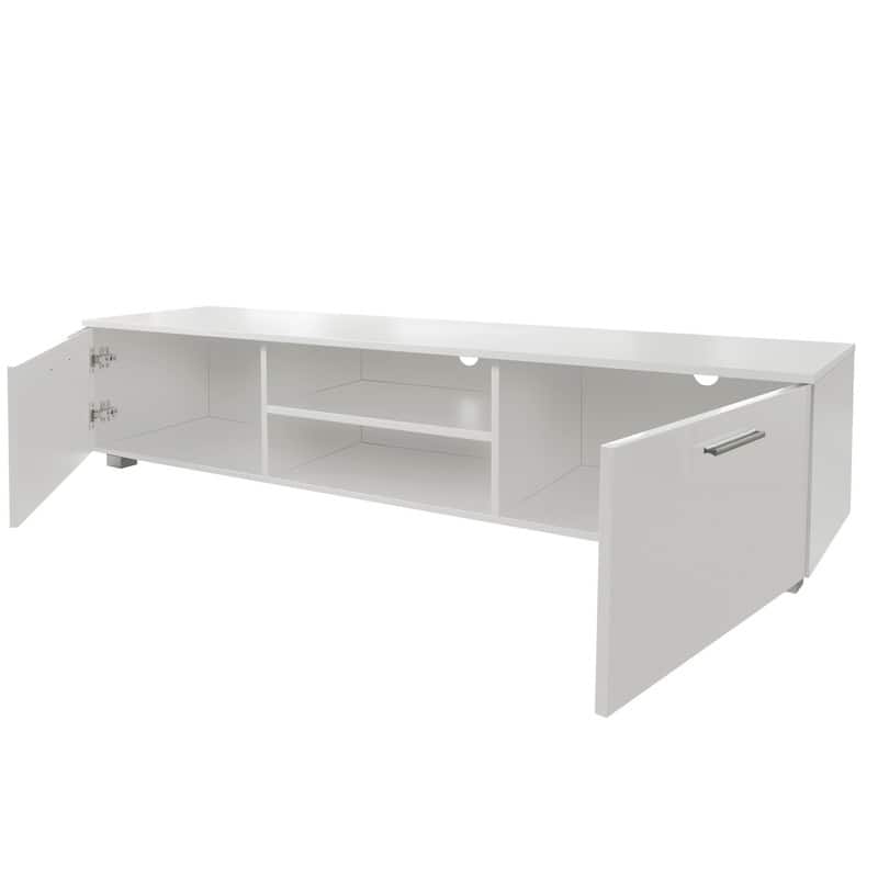 TV Stand for TVs Up to 70+,Wood TV Stand for Living Room,TV Console Cabinet with Shelves