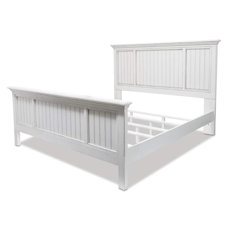 Monaco Solidwood Bed White - King