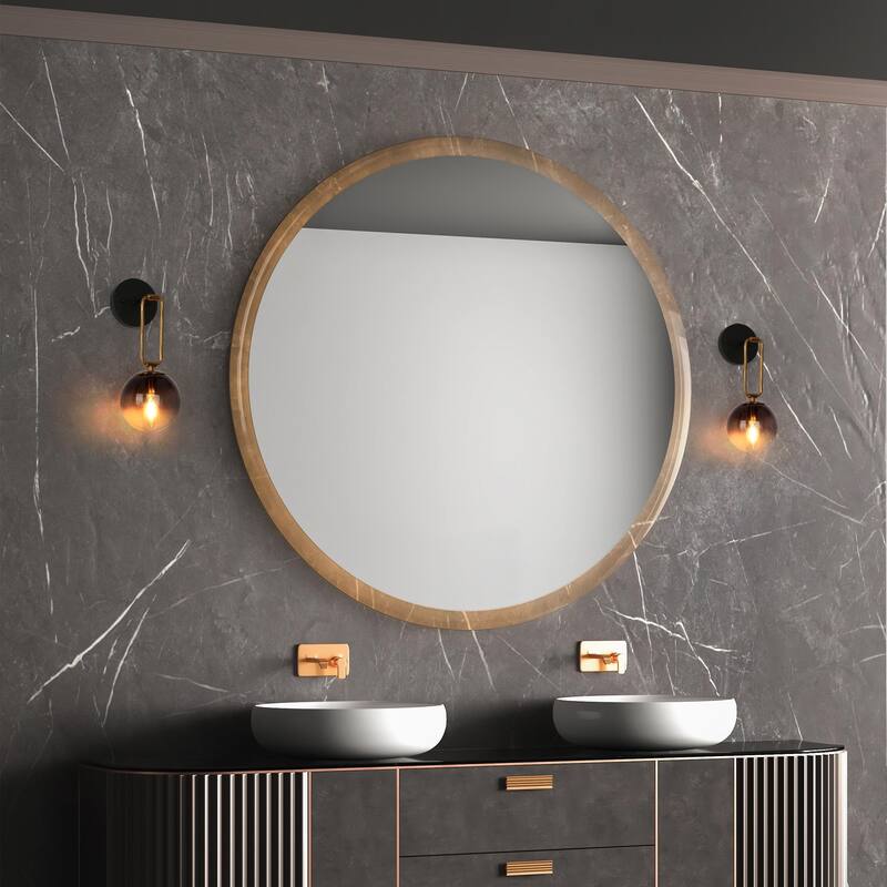 Mid-Century Modern Wall Globe Sconces Handmade Bathroom Vanity Lights with Art Orb Glass - L 5.5" x W 7.1" x H 14.5"