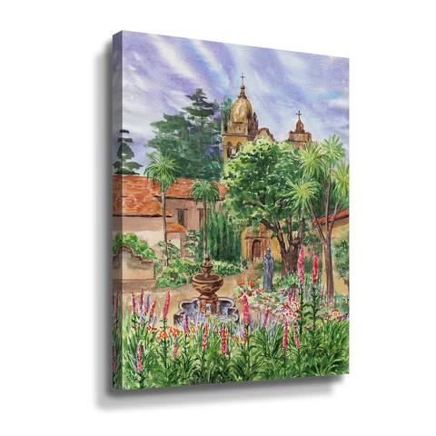 Carmel By The Sea Mission California by Irina Sztukowski Gallery Wrapped Canvas