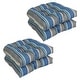 preview thumbnail 1 of 0, 19-inch Rounded Back Tufted Indoor/Outdoor Chair Cushions (Set of 4) - 19" x 19" Sovaro Denim