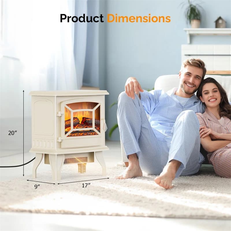 17-inch 1400W Freestanding Electric Fireplace