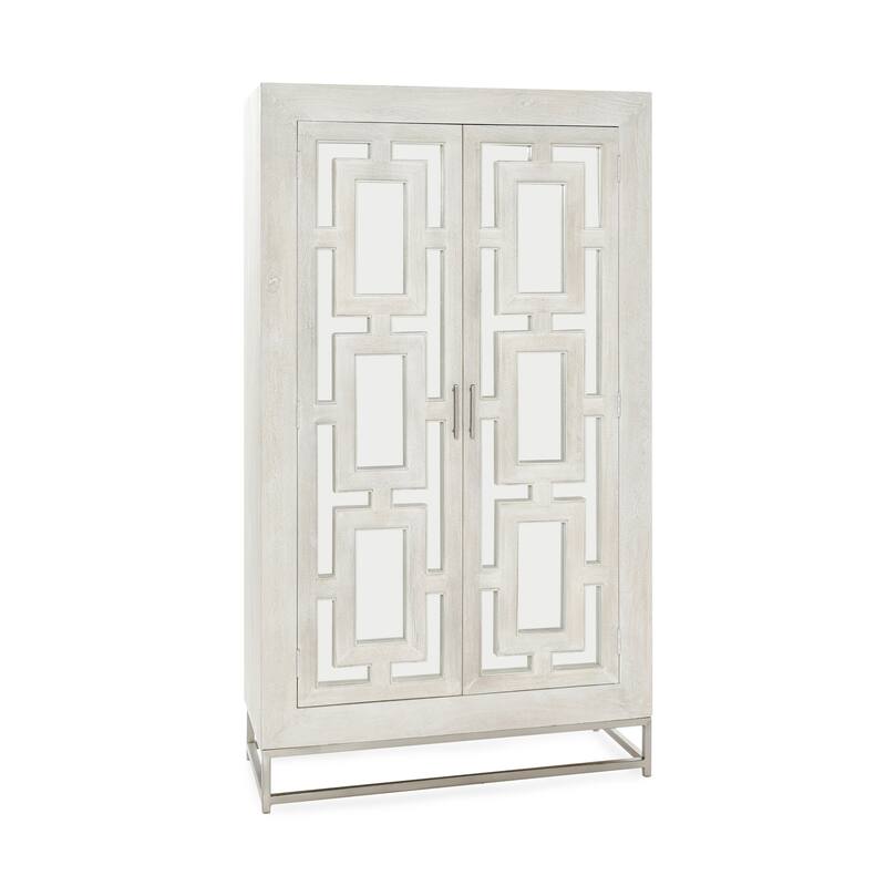 Classic Home Adina Mango Wood Tall Cabinet - White