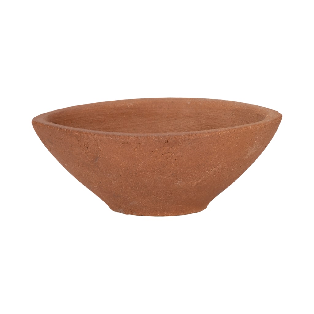 Modern Tapered Terracotta Decorative Bowl - Home Decor - 10", White