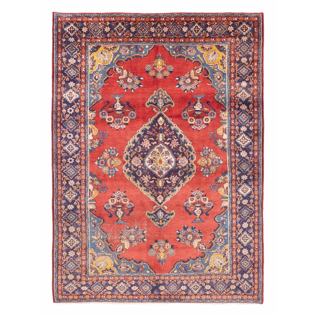 ECARPETGALLERY Hand-knotted Anadol Red Wool Rug - 6'9 x 9'4