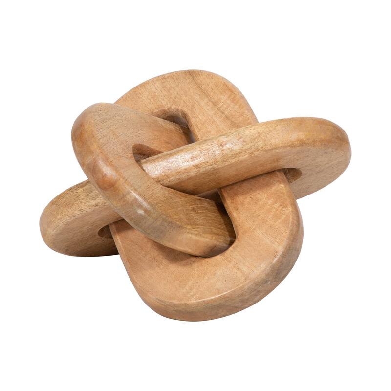 Sagebrook Home Neutral Wood Decorative Knot Figurine - 10" x 10" x 10" - Brown