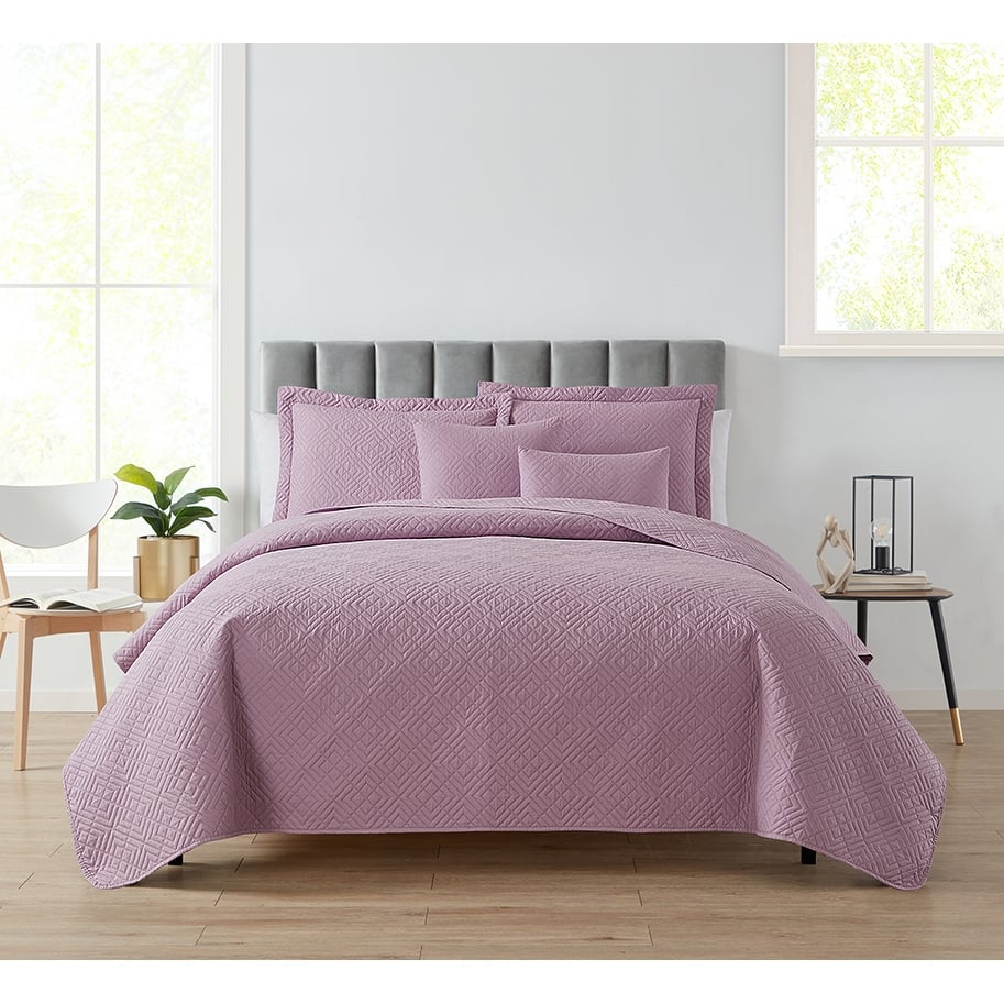 Empyrean Bedspread Quilt Set - Embossed Pinsonic Lightweight Coverlet Set