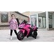 preview thumbnail 20 of 56, Electric Kids Motorcycle Ride-On Toy with Training Wheels, Music, and Foot Brake for Ages 3+