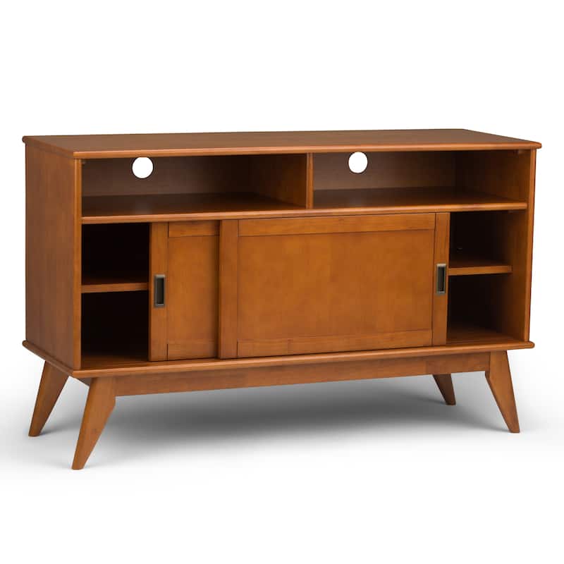 WYNDENHALL Tierney SOLID HARDWOOD 54 inch Wide Mid Century Modern TV Media Stand For TVs up to 60 inches - 54"w x 18"d x 33" h