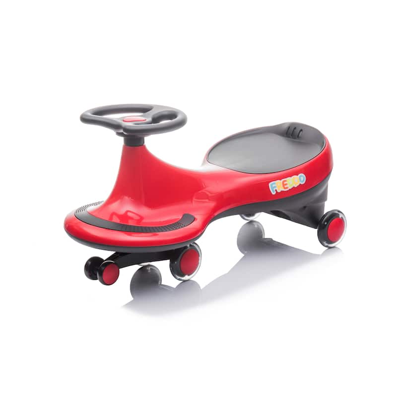 Swing Car with Flashing Wheels Red