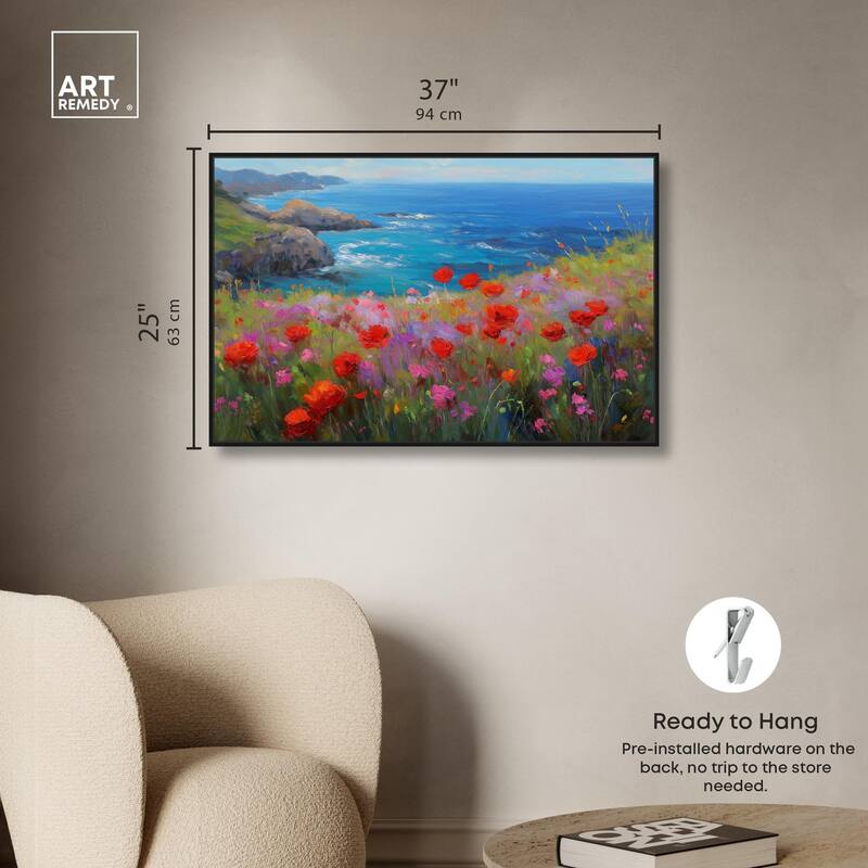 Ocean View Bloom II Canvas by Art Remedy