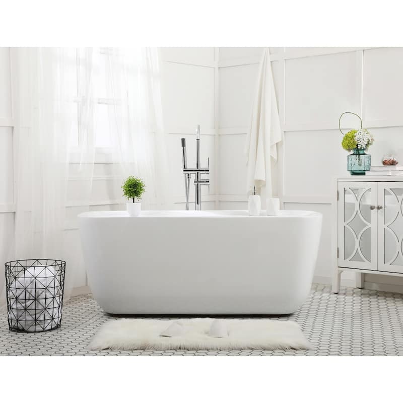 Chad Soaking Bathtub in Glossy White