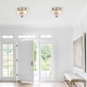 preview thumbnail 36 of 55, Modern Farmhouse 2-light Water Pattern Hammered Glass Flush Mount 9in