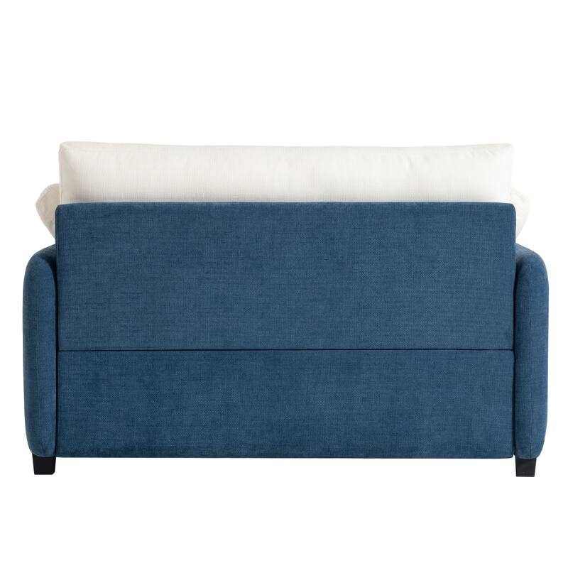 Chenille Single Sofa Chair,Wide And Deep Seat Accent Chair,Upholstered Armchair,Color Blocking Couch Lounge With Pillows